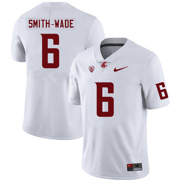 Washington State Cougars #6 Chau Smith-Wade College Football Jerseys Sale-White